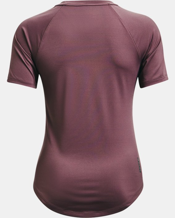 Women's UA RUSH™ HeatGear® Mesh Short Sleeve, Purple, pdpMainDesktop image number 6